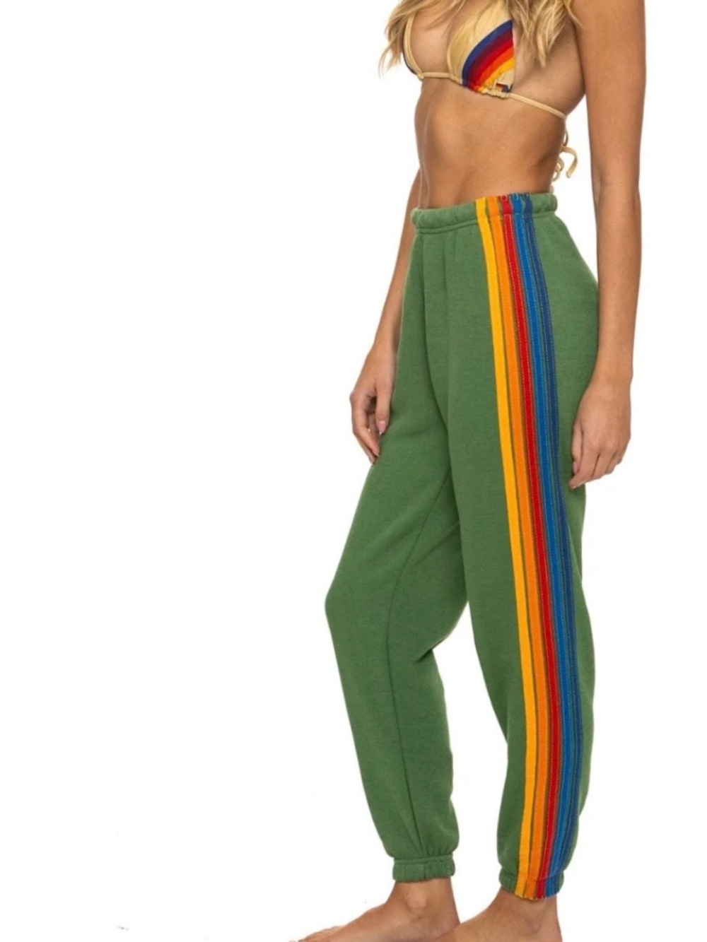 Aviator nation women’s five stripes sweatpants new size small